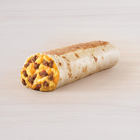 Cheesy Toasted Breakfast Burrito Sausage