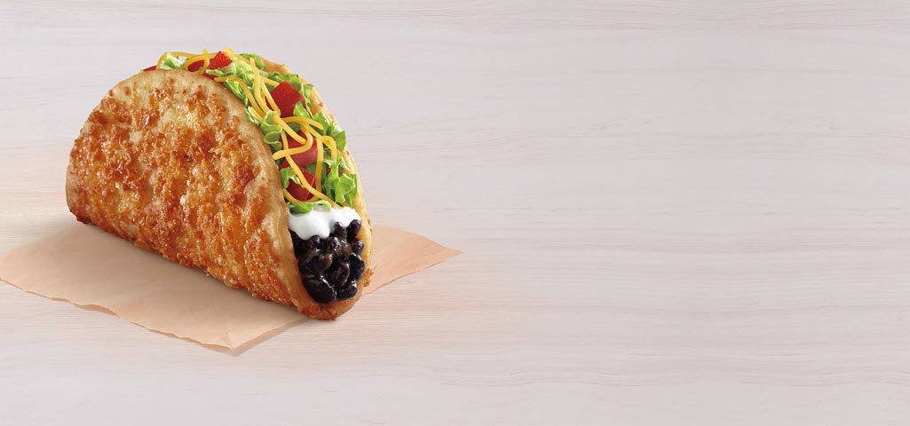 Black Bean Toasted Cheddar Chalupa