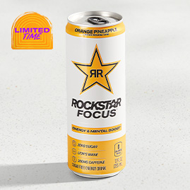 Orange Pineapple Rockstar® Focus Energy Can